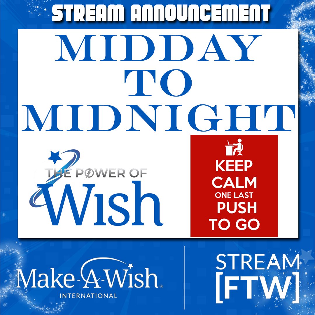 ⚡ The P✪WER Of Grint⚡ (@thepowerofgrint) on Twitter photo I NEED YOU.
Day 8. The final day of Make a Wish fundraising.
Streaming 12 to 12.
Any dollar makes a difference.
Playing Games
Food Challenges
Unicorns
Giveaways
<a href="/MakeAWishIntl/">Make-A-Wish International</a> / <a href="/MakeAWishAust/">Make-A-Wish Australia</a> .
#streamforthewishes
Please SHARE to everyone
donate.tiltify.com/@thepowerofgri… I NEED YOU.
Day 8. The final day of Make a Wish fundraising.
Streaming 12 to 12.
Any dollar makes a difference.
Playing Games
Food Challenges
Unicorns
Giveaways
<a href="/MakeAWishIntl/">Make-A-Wish International</a> / <a href="/MakeAWishAust/">Make-A-Wish Australia</a> .
#streamforthewishes
Please SHARE to everyone
donate.tiltify.com/@thepowerofgri…