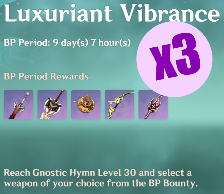 ✨x3 Genshin Impact Battlepass (Gnostic Hymn) Giveaway✨

RULES:
1. Follow <a href="/Trefter0/">Trefter</a>
2. Retweet + Like

Optional:
Which weapon will you choose?

3 Winners!

➡️ Respond within 2 days
➡️ Ends 4/30

#GenshinImpact #genshintwt #genshin #genshingiveaway