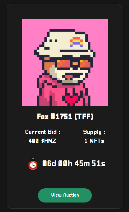 LazyBearZNFT's tweet photo. Our holders will be able to start using their hard earned honey to start bidding on NFTs on our auction site. 🍯

To inaugurate the first one we have chosen a project from @FamousFoxFed 🟠

Good luck to all ! 🍃 https://t.co/bT0EfCEFql