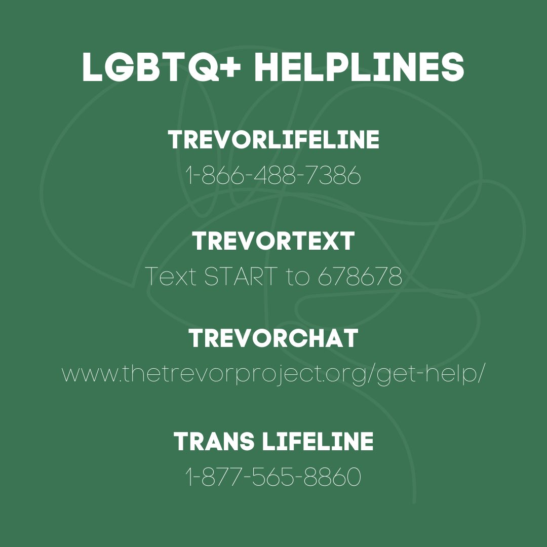 ATtackingMH's tweet photo. Are you or someone you love struggling and in crisis? If so, please utilize these national crisis helplines! 

Find one that may be most applicable to you. 

Save for future reference, you never know when you or a loved one may need it! 

#YouMatter https://t.co/c8Yn89iXHk
