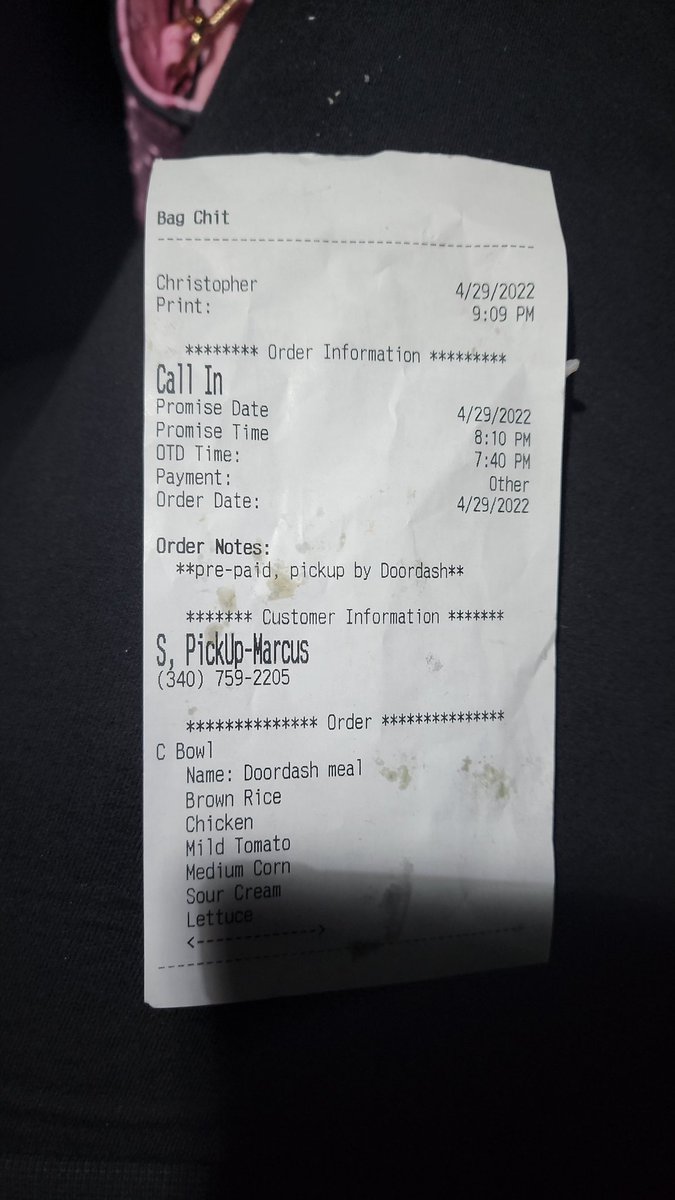 JustBeingTati's tweet photo. Look at the order date and promised time, verses the printed time qhen we actually got our order. https://t.co/NH3Zu3E5cc