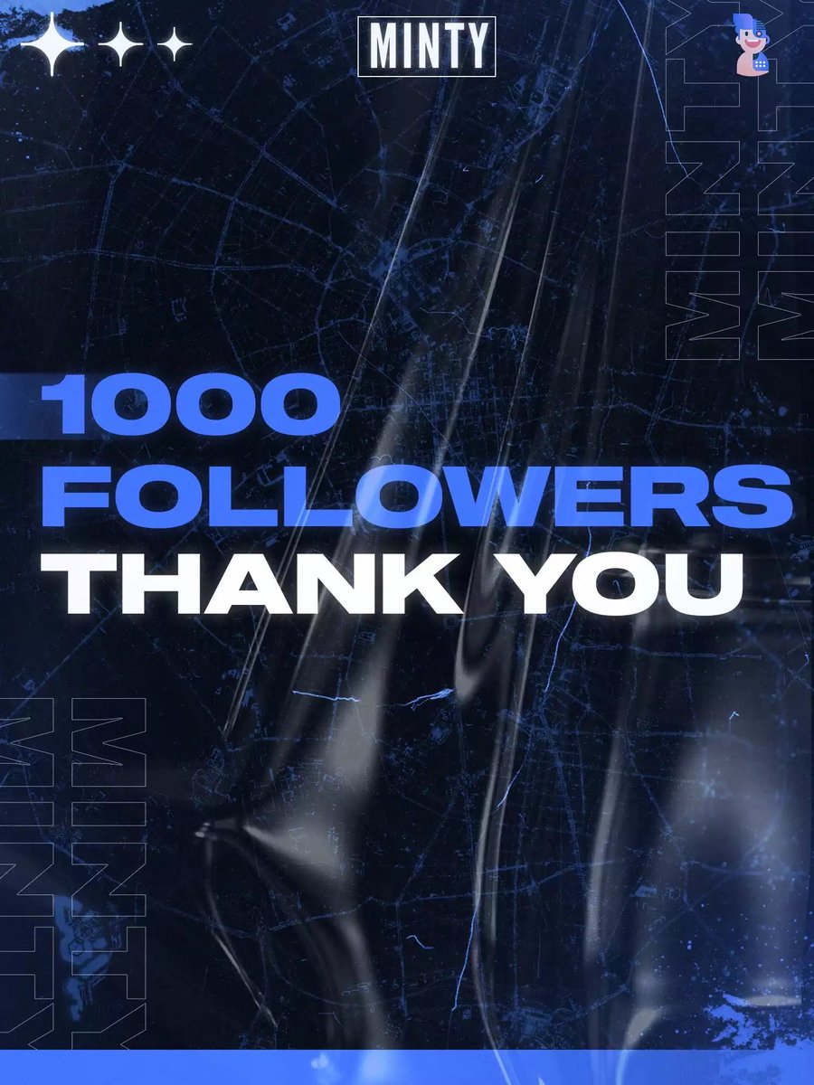 Thank you for 1,000 followers! 🎉

Things are moving along in Minty.
Do NOT miss the whitelist.

discord.gg/minty