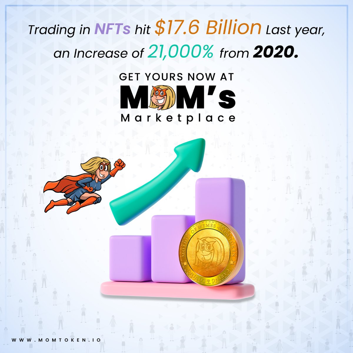 MomTokenGlobal's tweet photo. 21000%...
Isn't it Huge??

MOM's Meme NFT Marketplace is Coming Soon...

Join our Community: https://t.co/D7siBZZ2DV

#MOM $MOM #MOMToken #MotherOfMemes #NFT #MEMENFT #cryptocurrency #Crypto #MemeToken #100XToken https://t.co/iuURdQ03WY