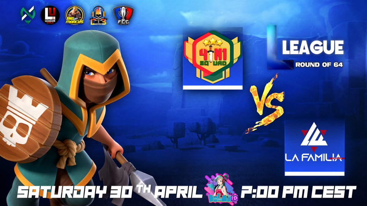 ☆Round of 64☆
🏆<a href="/FrenchCup/">French Clash Cup</a>

☆ENFRENTAMIENTO DE LUJO☆
📆Sábado 30
⏰12 PM Mx/ 2PM Arg

<a href="/4in1_COC/">4 in 1</a> 🆚 
<a href="/familiaperucoc/">La Familia</a> 

♡Los esperamos♡
☆Vamooos con todooooo🥳🥳🥳🔥 
↘️ twitch.tv/bulmaid_coc ♡