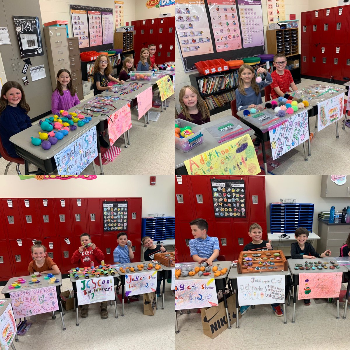 SuffieldE's tweet photo. Second graders had so much fun in a culminating activity where they sold their “goods” to classmates. The “Goods Fair” is always a hit! #wearefield #lovesuffield https://t.co/oZeU2BsxoJ