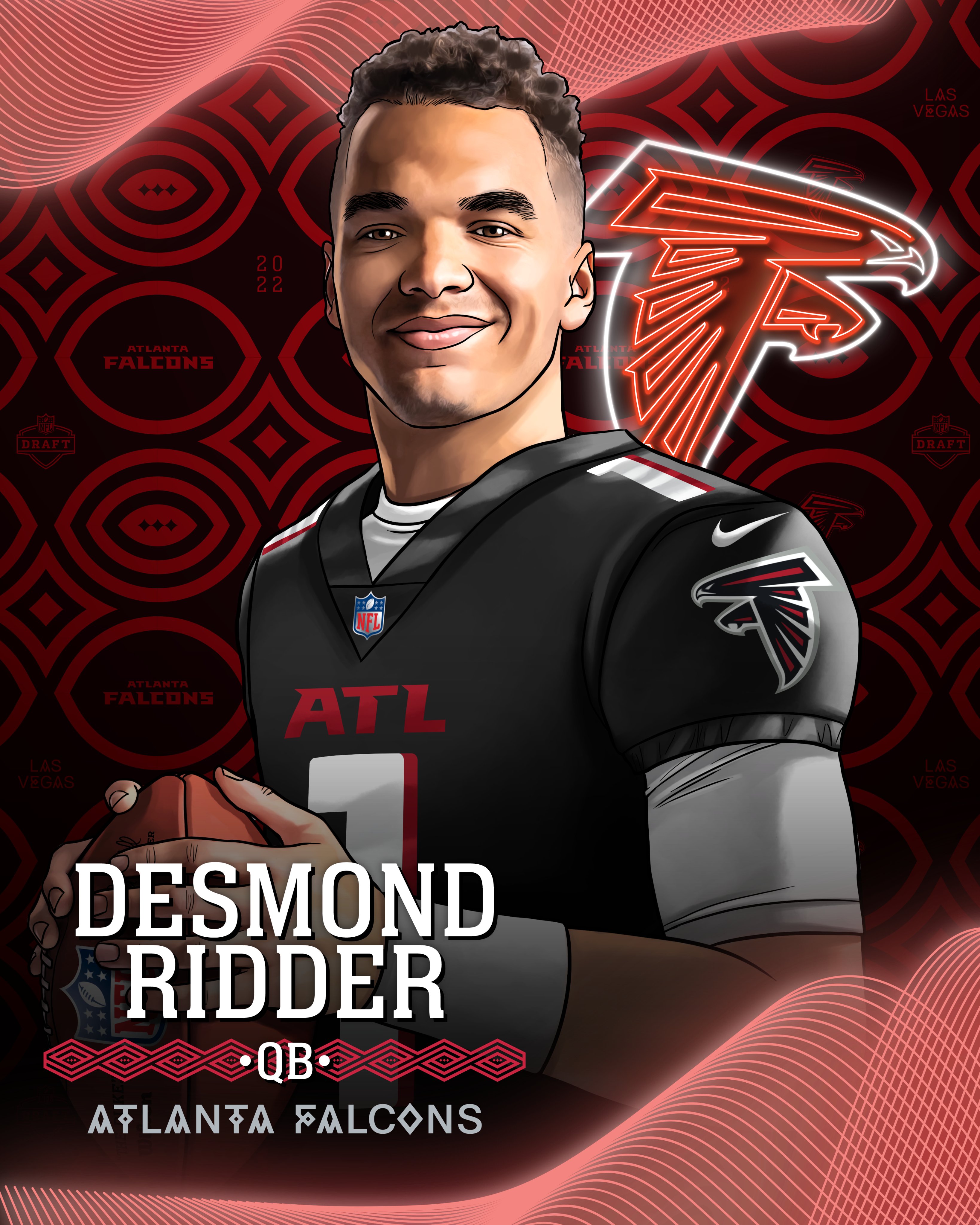 NFL on X: 'Desmond Ridder staying in the black & red