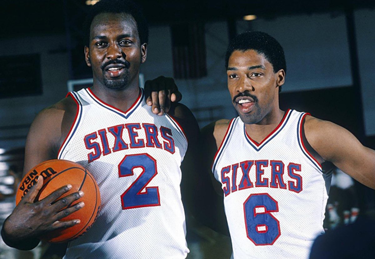 Super70sSports's tweet photo. The only men good enough to keep Magic or Larry from winning a ring every year from 1980 to 1988. https://t.co/zCNRB3yqpI