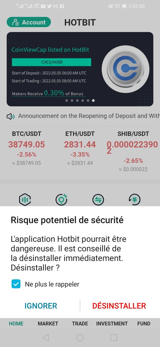 amarilyus's tweet photo. @Hotbit_news I received this message. Please do we have to fear anything?
Moreover withdrawals don't work. Please could you intervene.? https://t.co/HNsj8ivUXP