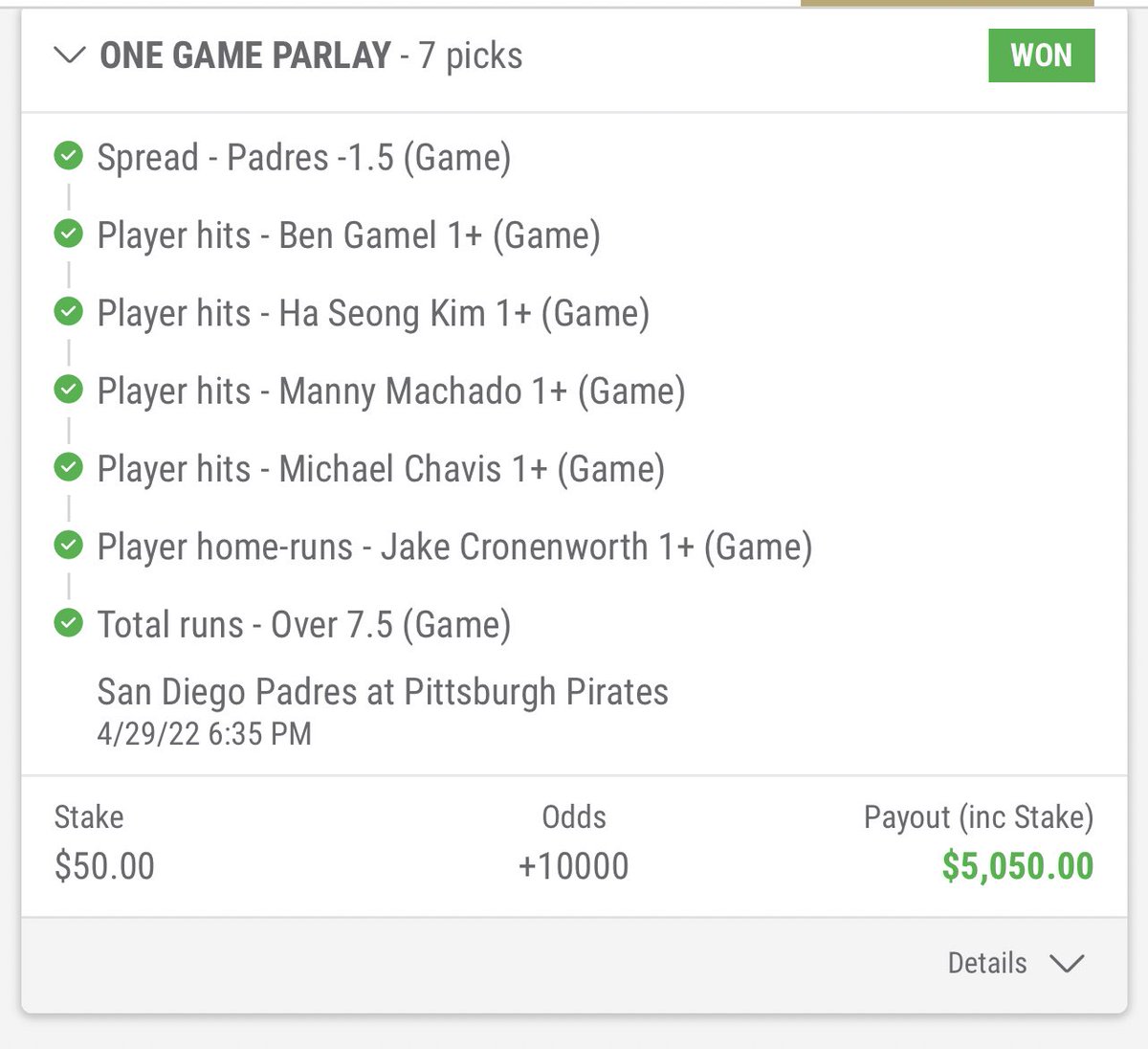 Another winner for DegenDan #GamblingTwiitter #freebet#sportspicks #gambling #baseball