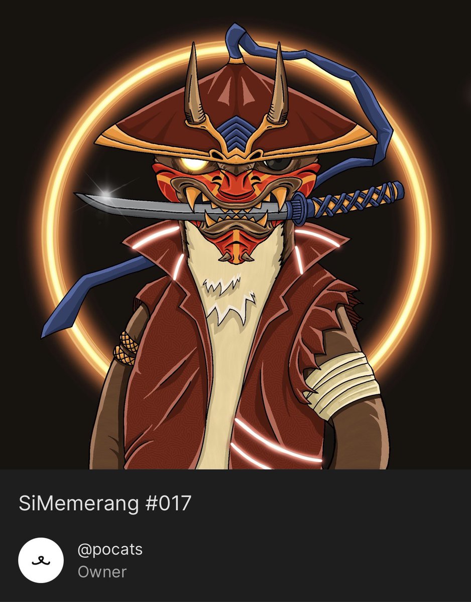 Alhamdulillah! SiMemerang  Warrior  #017 SOLD
Thank you so much @ThePocats for catch this memerang 🦦🙏🏻. its such an honour for me. Thank you for support. Really appreciate it 🙌🏼
Welcome to #SiMemerangfamily