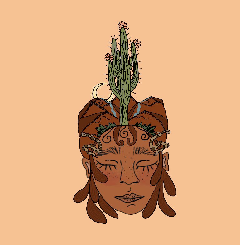 luvbugwrld's tweet photo. desert girl I drew this morning 🐍 https://t.co/FDxGcdDKne