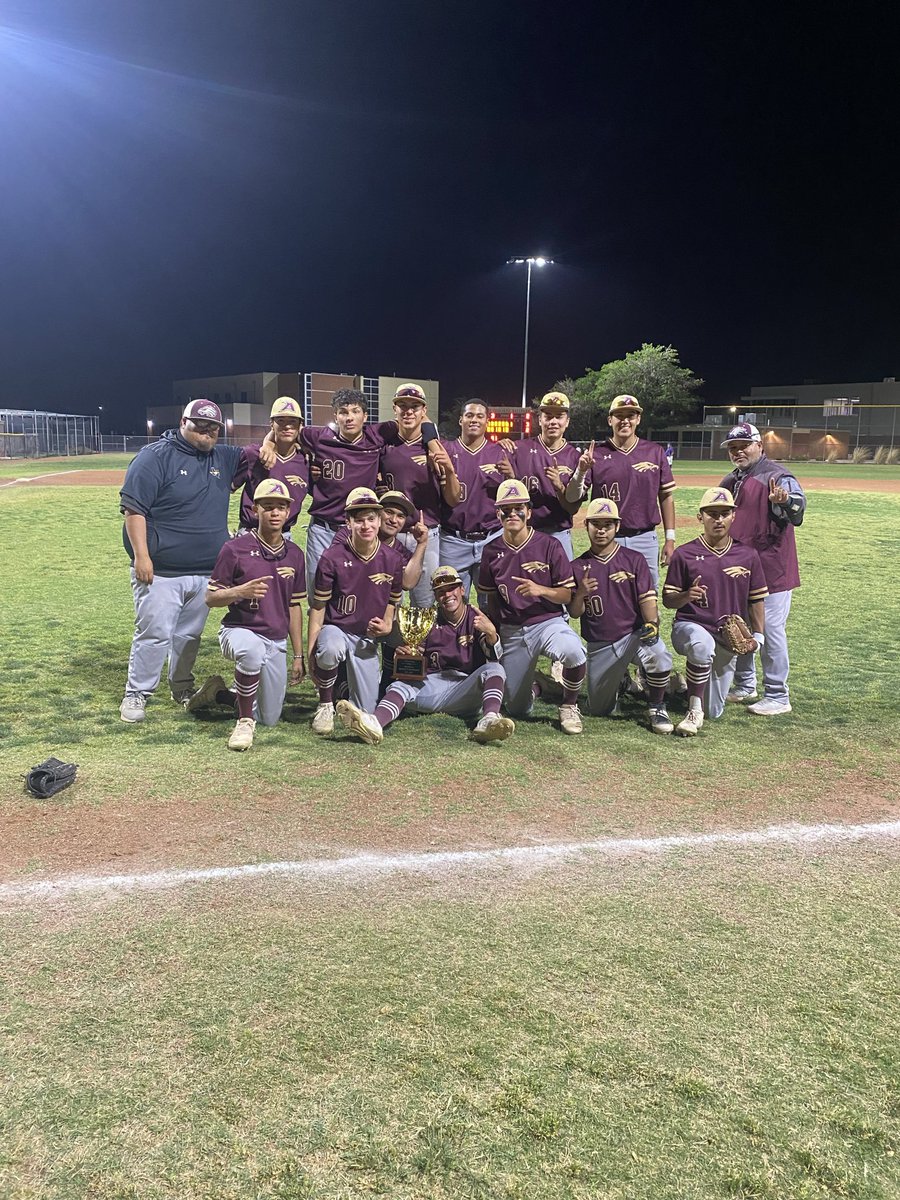 ElenaMo2016's tweet photo. Congratulations to our DISTRICT CHAMPS!!! The Andress Baseball team defeated Burges 3-2! Go EAGLES!!! @AHSGoldenEagles @Joseph13464651 @MartyTeran915 @Cluna04Luna https://t.co/ttOUs0kCu3