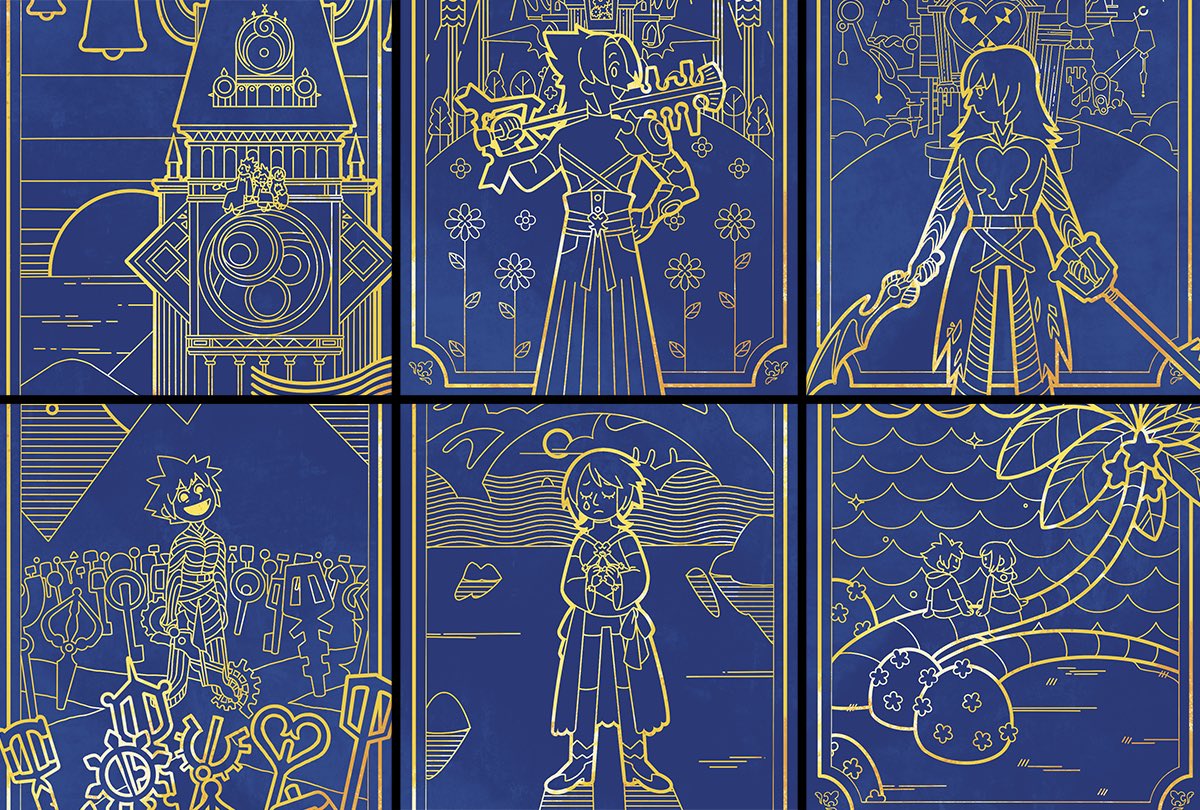 Previews of some pieces for a Kingdom Hearts zine @samepagezines 🍽🎴 