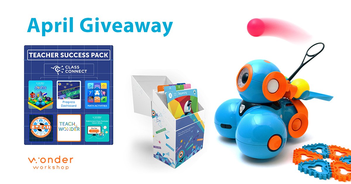 NicolesChoice1's tweet image. Ends 4/30
#Win FREE $644 Dash ROBOT &amp;amp; Launcher; Learn to Code Challenge Card Box Set; &amp;amp; Teacher Success Pack!! woobox.com/y2bhkq/ok8hg1 

#free #dashrobot #robot #codechallenge #coding #teacher #giveaway #sweepstakes