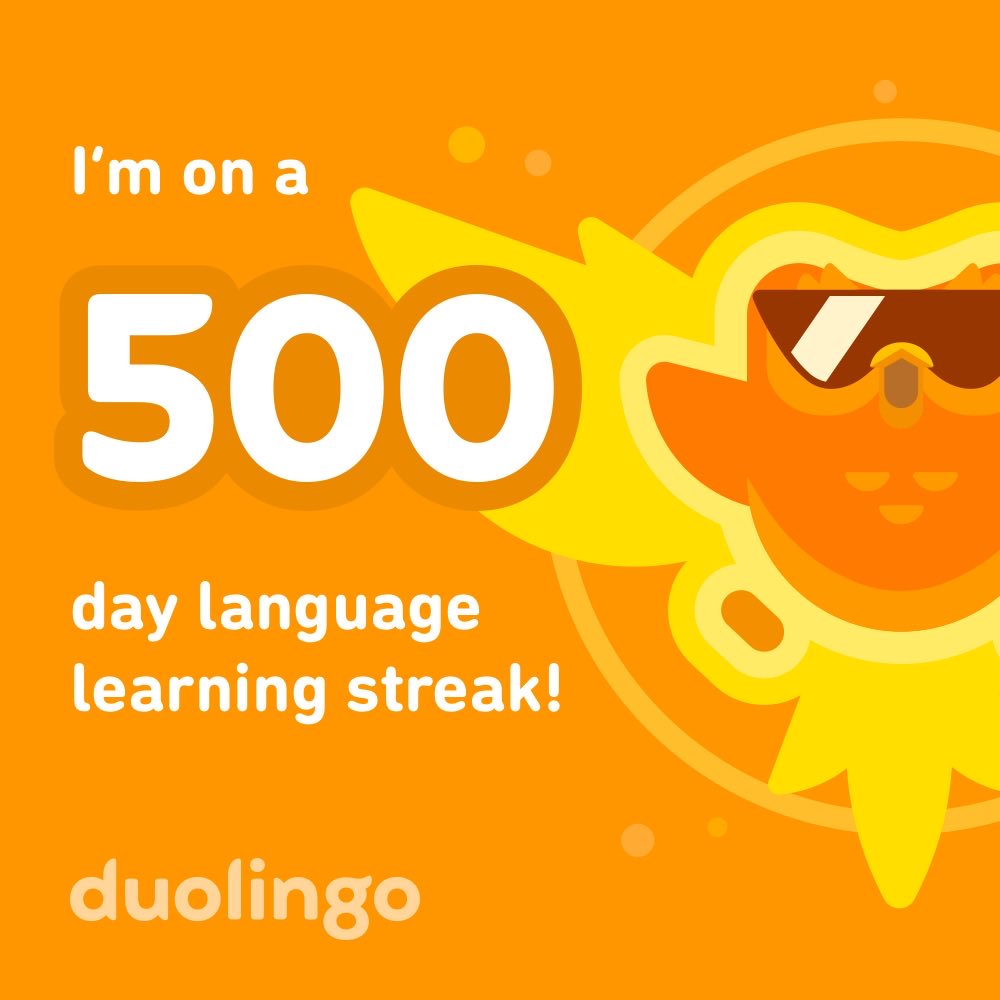 em_sitges's tweet photo. I’m on a 500 day streak learning Arabic on Duolingo! Join me? https://t.co/AhHA5BboB5 https://t.co/lfnvO8UZv1