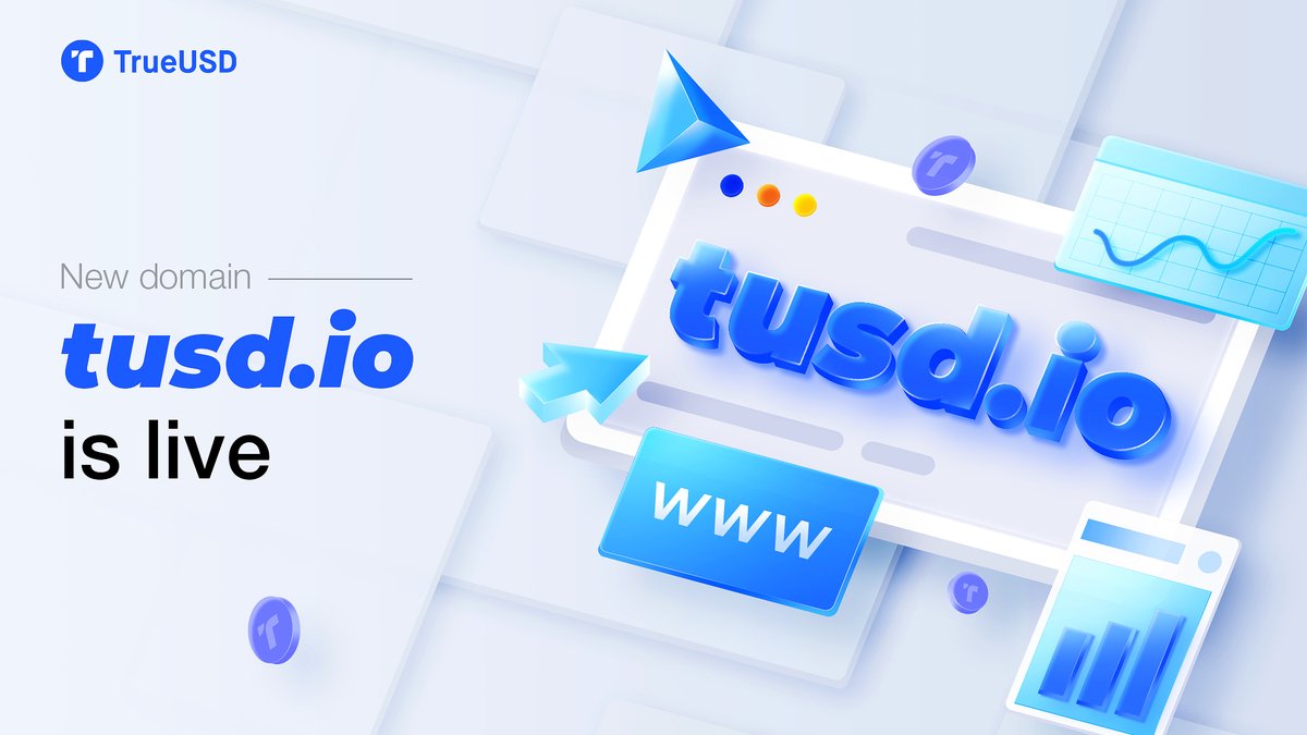 📣Our new domain tusd.io is LIVE! Share and win $TUSD! ⏰Now - May 5, 8:00 UTC 💰Total: 400 $TUSD $100x1 $50x2 $20x5 $10x10 ✅Follow+RT+@ 3friends TUSD is the world’s most transparent #stablecoin, fully collateralized and independently attested live on-chain