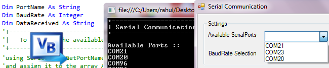 PerenialDev's tweet photo. Use Visual Basic . net to program your PC's Serial Port and communicate with an embedded microcontroller like MSP430 or 8051
Visit https://t.co/mMB1LzANO3
#visualbasic #serialport #Windows #DotNet https://t.co/Kkmx5Vp88T