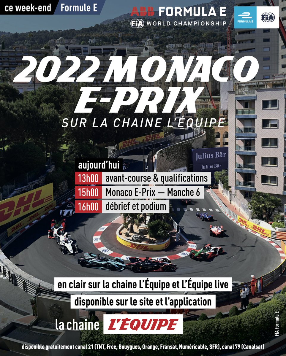 Et on se retrouve dès 10h30 sur <a href="/lequipe/">L'Équipe</a> Live pour les qualifications ! 🏎️⚡On vous attend avec <a href="/PaulPetitRacing/">Paul Petit</a> ! 📺 #lequipeauto #MonacoEPrix <a href="/FIAFormulaE/">Formula E</a>