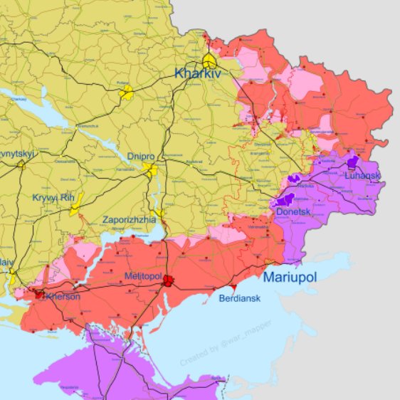 Ukraine Map, 30 April