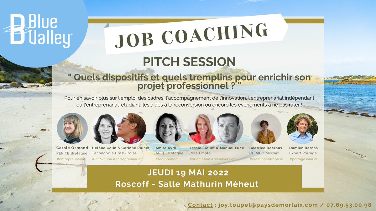 🎯[Pitch Session] présentant différentes opportunités pour inspirer et enrichir le #projetprofessionnel de nos jeunes diplômés de la #recherche! C'est le 19 mai à Roscoff lors du #JobCoaching...et c'est aussi ouvert à tous ! Infos et inscription👉forms.gle/iCSz287s449EZj…