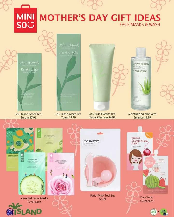 smislandguam's tweet photo. Hafa Adai &amp; Happy Saturday Everyone! 

Check these Beauty Gift Ideas for mom on Mother's Day at the new Miniso store today!  
#gitideas #mothersdaycelebration #smisland #smislandstore #GuamUSA https://t.co/Kb7nGJHFSa