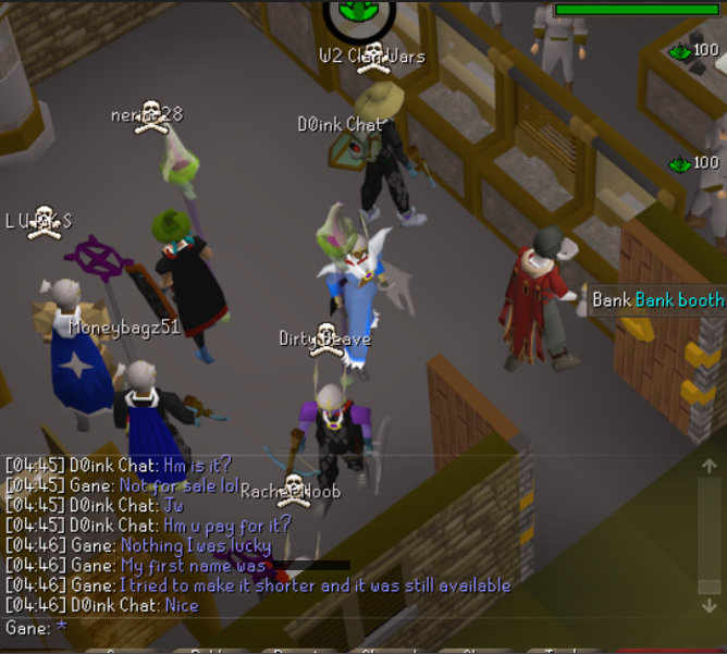 Gane_OSRS's tweet photo. I think I just interrupted a bank robbery https://t.co/9TT8iJo3Ld