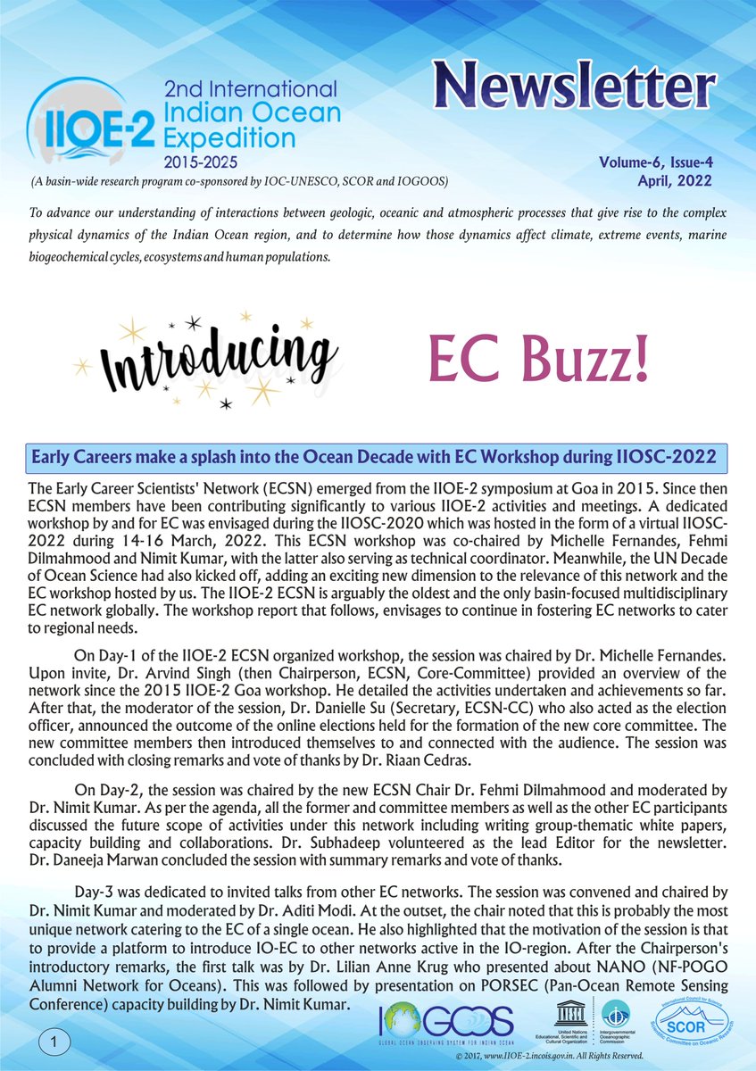 iioe_2's tweet photo. ***IIOE-2 NewsLetter Volume-6, Issue-4, April, 2022***
The Latest Update from IIOE-2 is at https://t.co/5UbIN17PRc https://t.co/BkCKE0GtWh