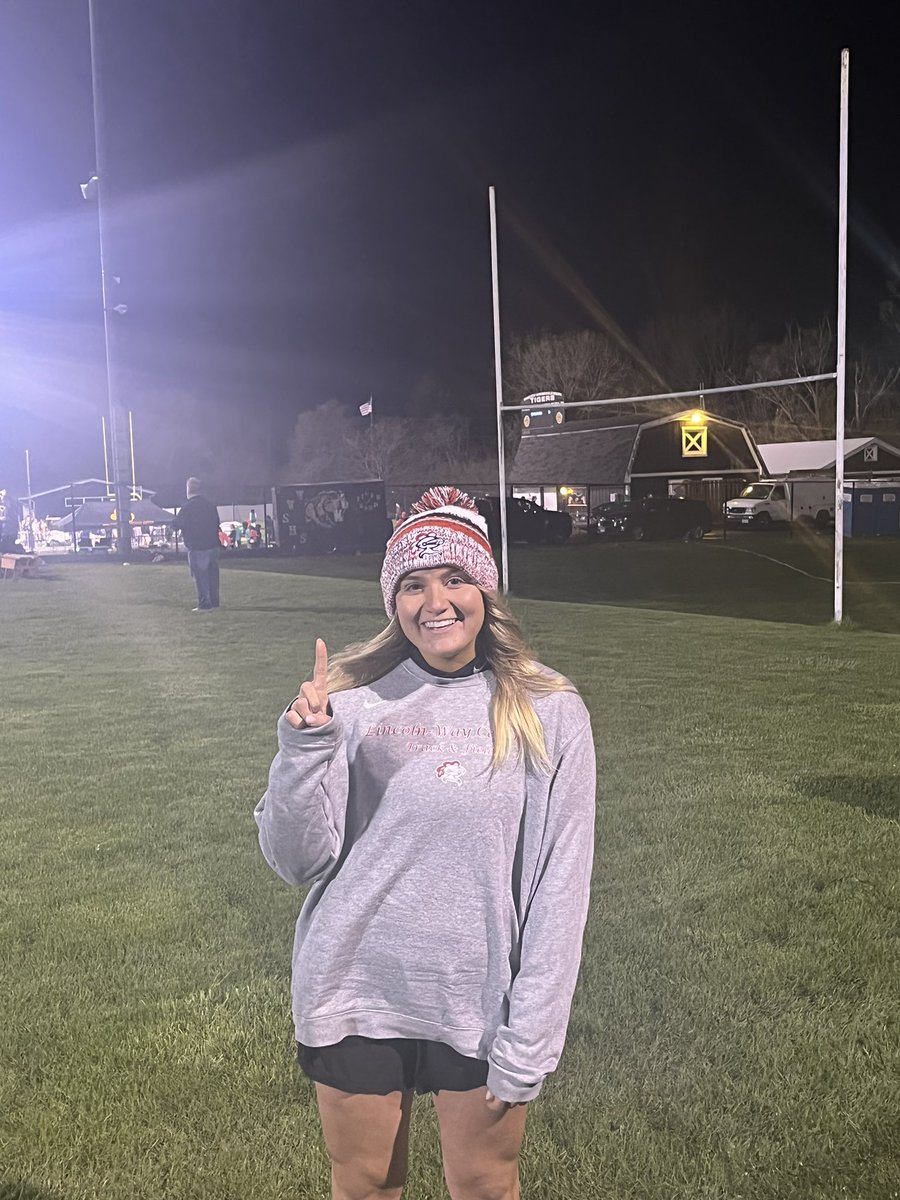 Congratulations to LWC Senior Marla Hayes on winning the discus for the second year in a row at the Tiger Invite at Wheaton Warrenville South!