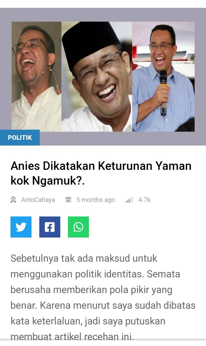Dinsamaza's tweet photo. @tatakujiyati Bukan fitnah, prilaku anies memang seperti itu.
Lihat saja pendukungnya dari kelompok mana.
#HTI_FPI https://t.co/o8iTQy3Kph