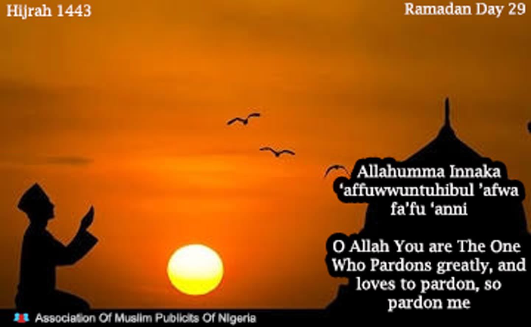 emiraltyafrica's tweet photo. O Allah You are the One Who Pardons greatly, and loves to Pardon, So Pardon me
#RamadanKareem
#MuslimsConnect
#AMPN
@ampnng https://t.co/JwB5ryJEfV