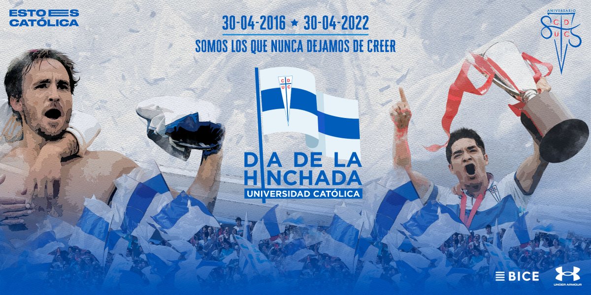 ¡Feliz 30 de abril! 🥳

Este día es una fecha grabada a fuego en la historia de #LosCruzados y #LasCruzadas, y como no podría haber sucedido sin ustedes, ¡lo festejamos como el #DíaDeLaHinchadaCruzada! ⚪🔵

Celebremos nuestro amor por la UC 🎉 ¡y se vienen cositas! 🎁👀