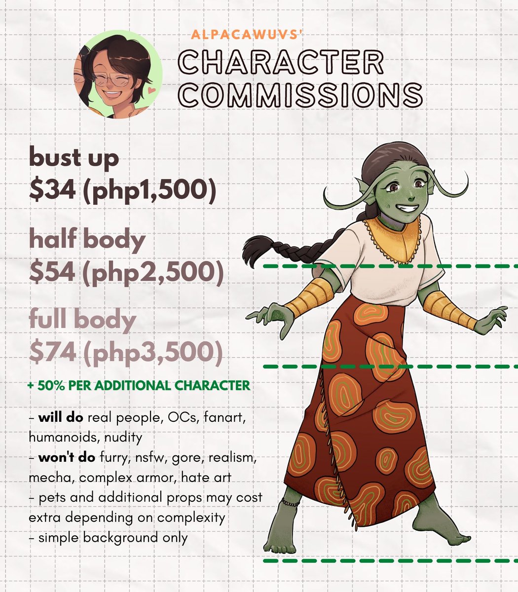 hii im opening 5 slots for may and a waitlist for whenever i finish! dm me to reserve a slot or if you have any questions :))

likes & rts appreciated 🌟 