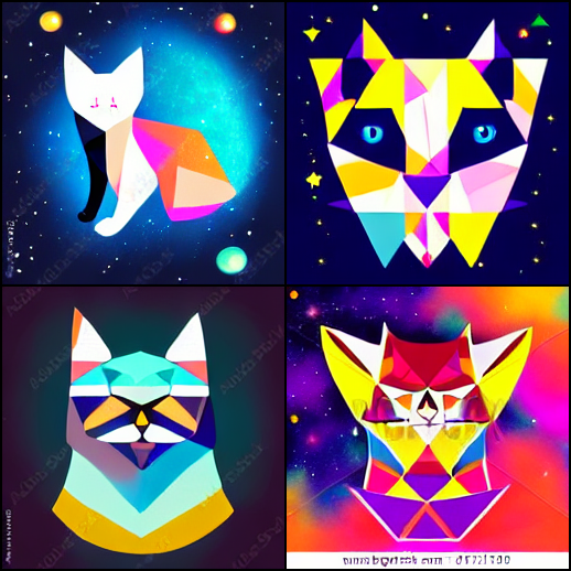 pollinations_ai's tweet photo. "Abstract geometric space cat" #abstractgeometric #spacecat #geometricspaces https://t.co/B9r9OeewnG #pollinations #generativeart #machinelearning https://t.co/CNXSjz7mXG