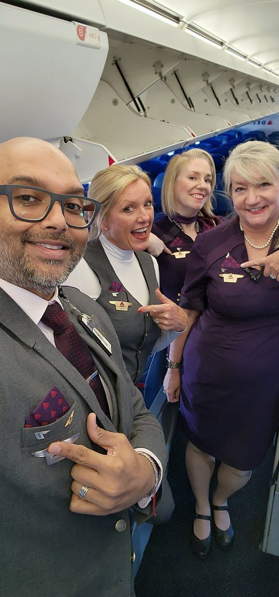 FlyingBallroom's tweet photo. What I have always realized is people who have faith in a company are always the happiest. Not perfect by any means here, but we are well taken care of. Proud to be a @delta cabin crew member. #onedelta #nowayafa #cabincrew https://t.co/4SD8hXyo2b