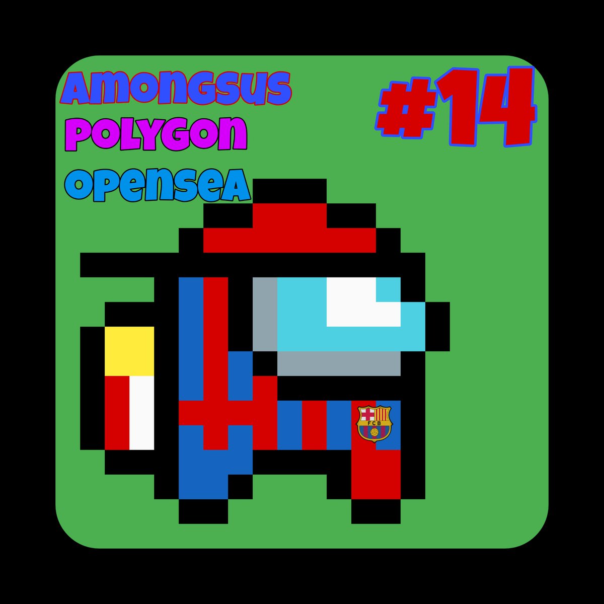 Listed🔥New drop🔥A form for all the fans5️⃣ of the Catalan club Barcelona🔴🔵 Veska Barsa now at the lowest price
Amongsus#14 

Link:
🔍opensea.io/Collection/amo… 

floor price(0.004)ETH
⛽no_gas_fee
<a href="/opensea/">OpenSea</a> 

#nftartist #opensea #amongsus #nftdrop #nfts #Collection #nft #nftart