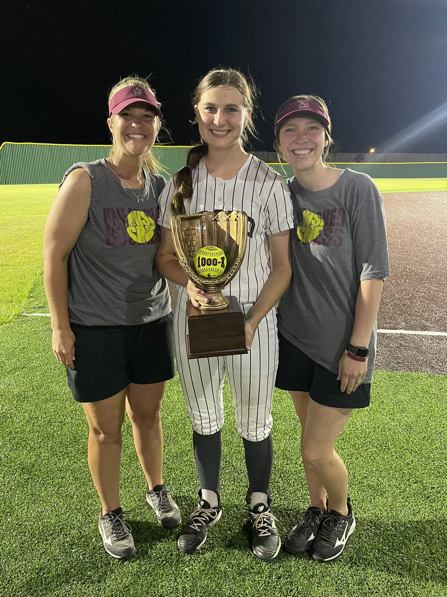 Congratulations to our senior pitcher, Lindsay Davis, for recording her 1000th HS career strike out tonight…we couldn’t be more proud! #ShesABeast #1000KOs #pitcherlife