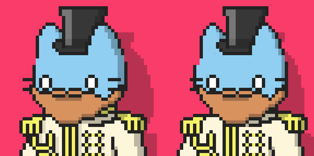 schmrypto's tweet photo. Cross-eyed stereogram of a pixelated Cool Cat #373

By Schmrypto 2022

#WLTC https://t.co/F0BtRdCboa