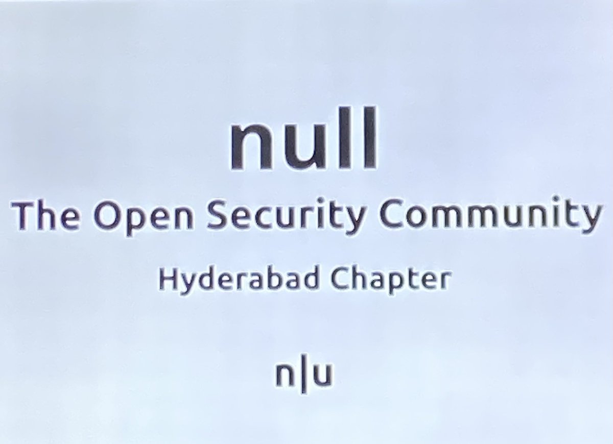 g_prudhvi_raj's tweet photo. #NullHydIsBack @servicenow @nullhyd https://t.co/b2dv1biE1h