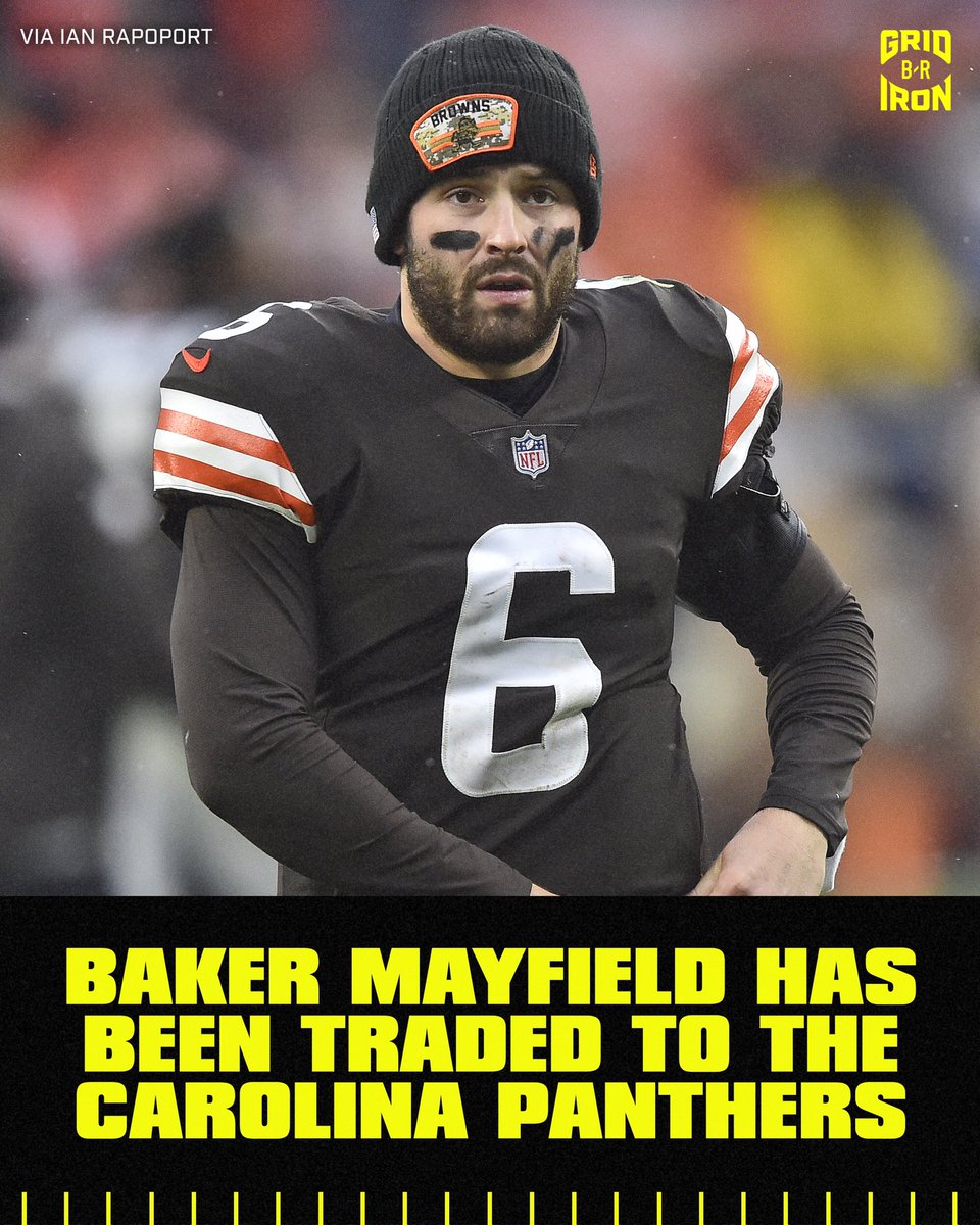 NoContext_NBA_'s tweet photo. BREAKING: The Browns are trading QB Baker Mayfield to Carolina, per @AdamSchefter https://t.co/e0KD2SjbPB
