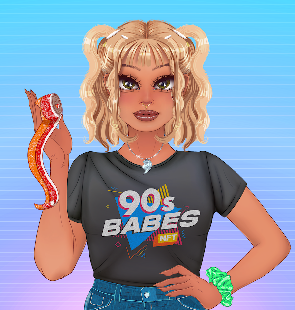 nft_naya's tweet photo. 😍😍😍 took some time away from the web3 world to focus on life at hand... only to be welcomed back to my nft bestie @yoyonail trading me this @90sbabesnft 
She's been my FAVORITE since reveal.🥺

ty ty @yoyonail  MUCH love <3 https://t.co/0pOEsUmNYP