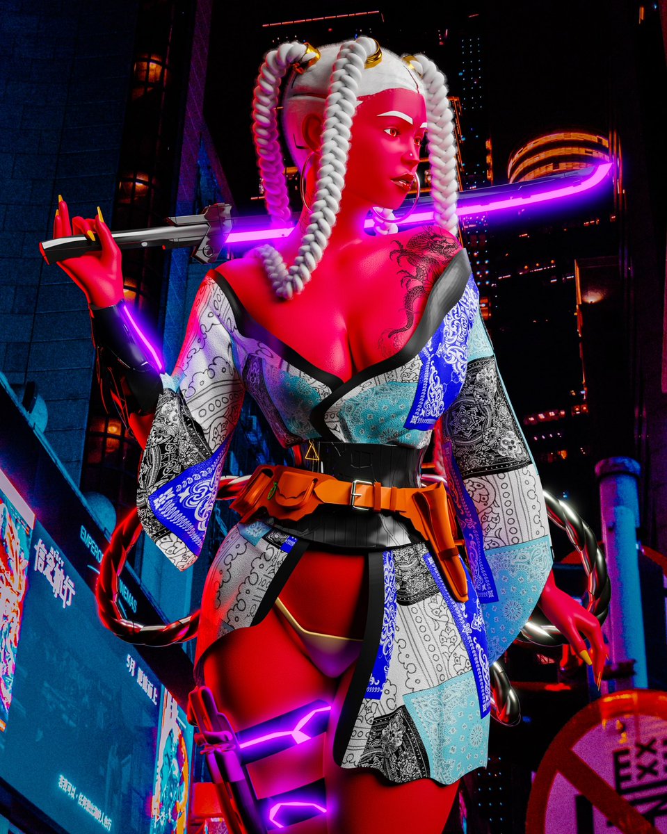 (Aura) she is the one of the <a href="/TheAuracles_/">The Auracles</a>  ..Excited for the project @youarernwnd 🔥🔥 NFT COLLECTION COMING SOON