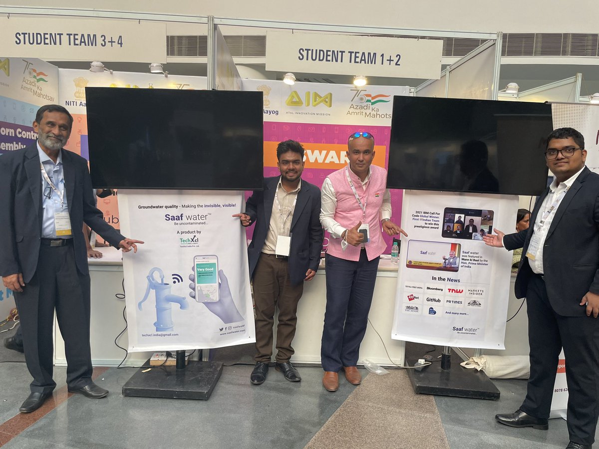 <a href="/TechXcl/">TechXcl India Pvt. Ltd.</a> <a href="/saafwater/">Saafwater</a> Goa founders <a href="/SanketMarathe09/">Sanket Marathe</a> <a href="/HrishikeshMB/">Hrishikesh Bhandari</a> won the <a href="/IBM/">IBM</a> international call for code and made Goa proud by becoming the first Indian team to win this challenge