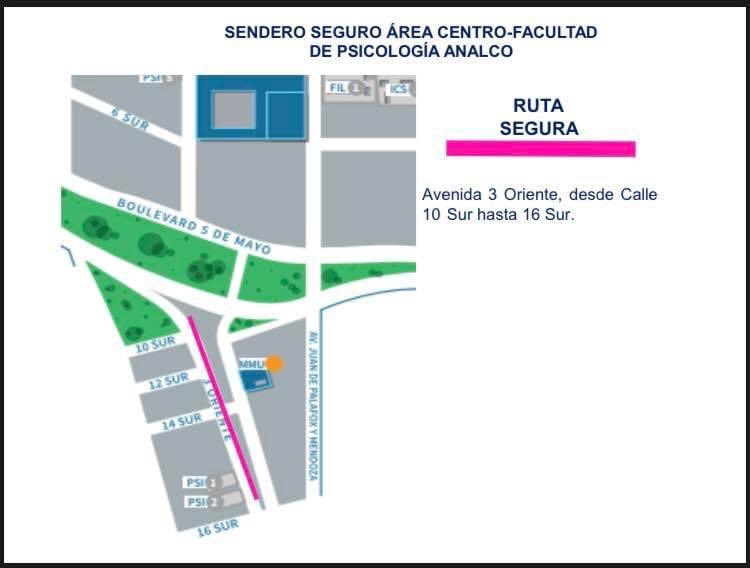 Psicologia_BUAP's tweet photo. Atendiendo a las necesidades propias de la Comunidad Estudiantil, la Rectora de nuestra Universidad, Dra. Lilia Cedillo, pone en marcha el programa de “Sendero Seguro”.
#BUAPcontigo https://t.co/NYXIPvAlsd