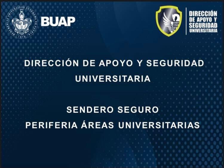 Psicologia_BUAP's tweet photo. Atendiendo a las necesidades propias de la Comunidad Estudiantil, la Rectora de nuestra Universidad, Dra. Lilia Cedillo, pone en marcha el programa de “Sendero Seguro”.
#BUAPcontigo https://t.co/NYXIPvAlsd
