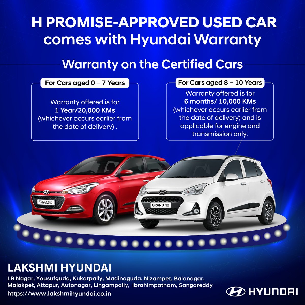 Give wings to your dreams!
Upgrade your existing car with a certified pre-owned car from Hyundai H-Promise.

To know more, visit our showroom today!

#LakshmiHyundai #Hyundai #HyundaiIndia #HyundaiCars #BuyHyundaiCar #HPromise #PreOwnedcars #certifiedpreownedcar #LakshmiHyundai