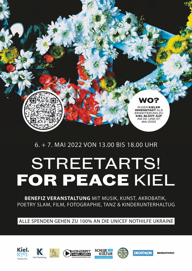 Frollein_K_HH's tweet image. Wir haben ein buntes Festival zugunsten der UNICEF Kindernothilfe Ukraine geplant. Über 200 KünstlerInnen spenden ihre Gage.💪🏼🇺🇦 Teilen und Vorbeikommen. #streetarts4peacekiel
