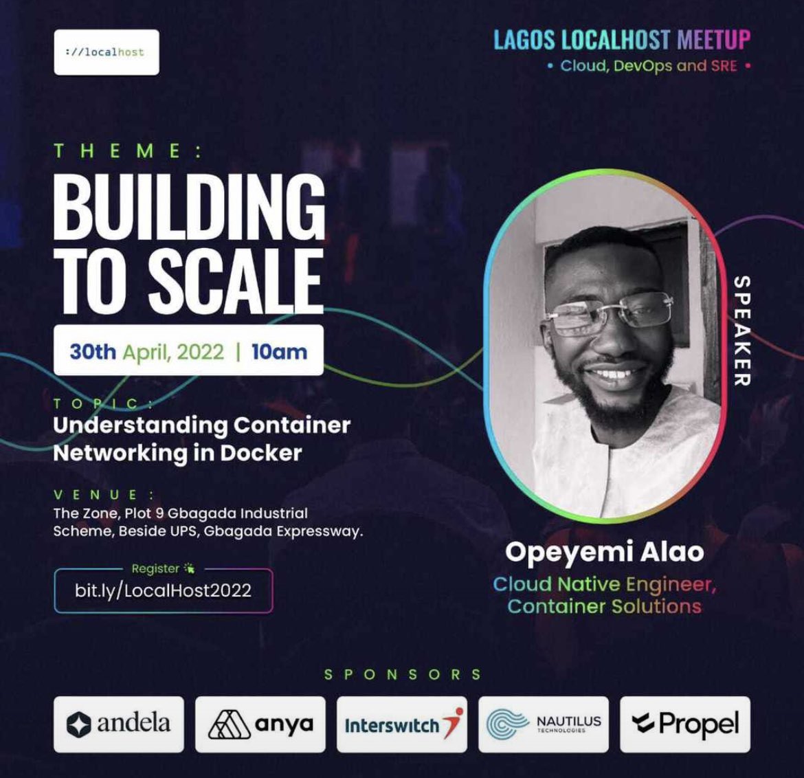 0x_bambii's tweet image. I’ll be speaking about “Container Networking in Docker” in this event today. 

Event by @Join_localhost 

#joinlocalhost #buildtoscale