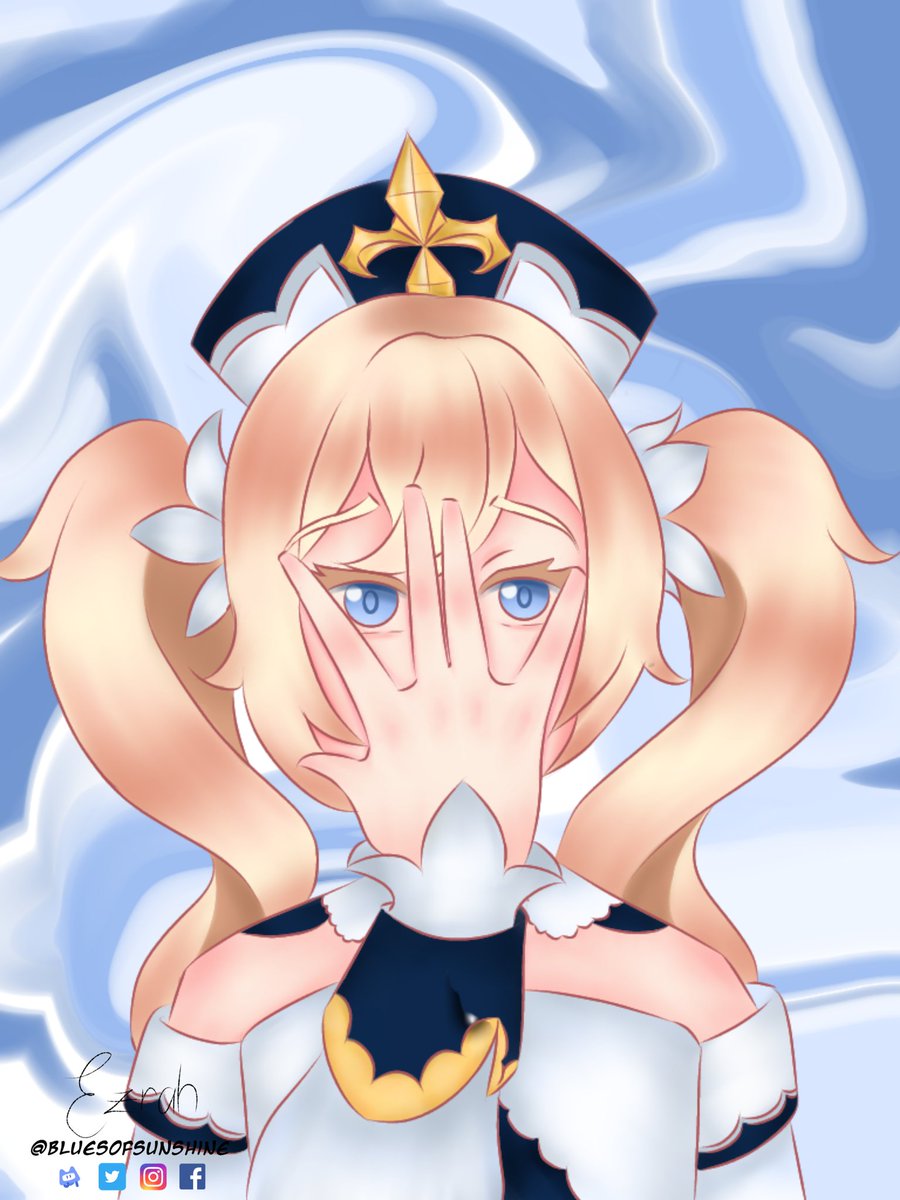 bluesofsunshine's tweet photo. The darling deaconess of Mondstadt hoping on to the trend "eyes of heaven" challenge! What will the anemo archon say about this?

#artmoots #artmootsph #FANART
#GenshinImpact #genshinimpactfanart #eyesofheaven https://t.co/SGkg1WSl1E