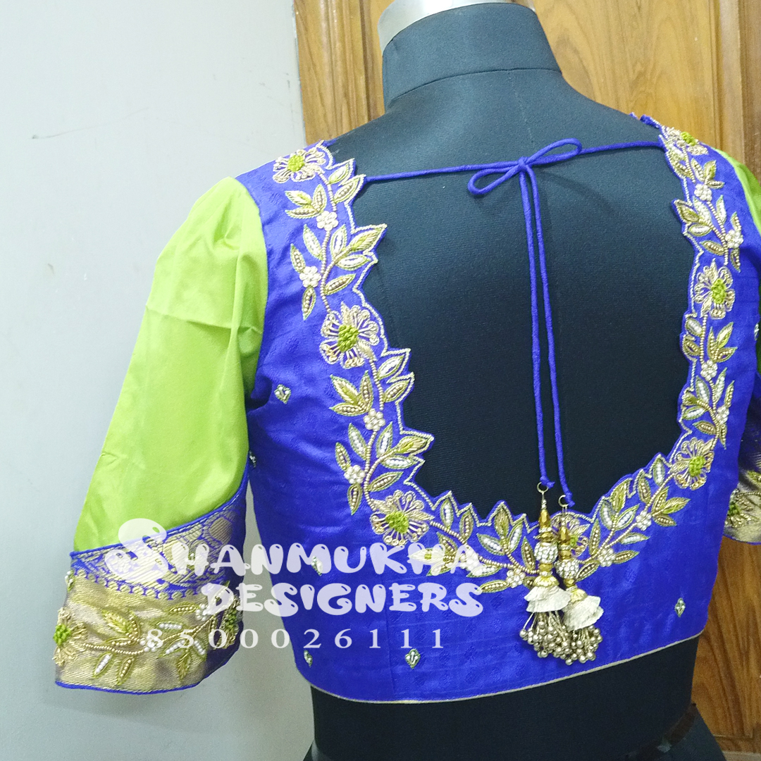 https://t.co/D0MwMCquJJ French Knot Cut Work Blouse | Shanmukha Designers |  Boutique in Rajahmundry | Blouse Designs We undertake orders for maggam  work,Bridal Blouses,Blouse Designing, customization and Ladies tailoring  For Orders visit our, image size:1080x1080