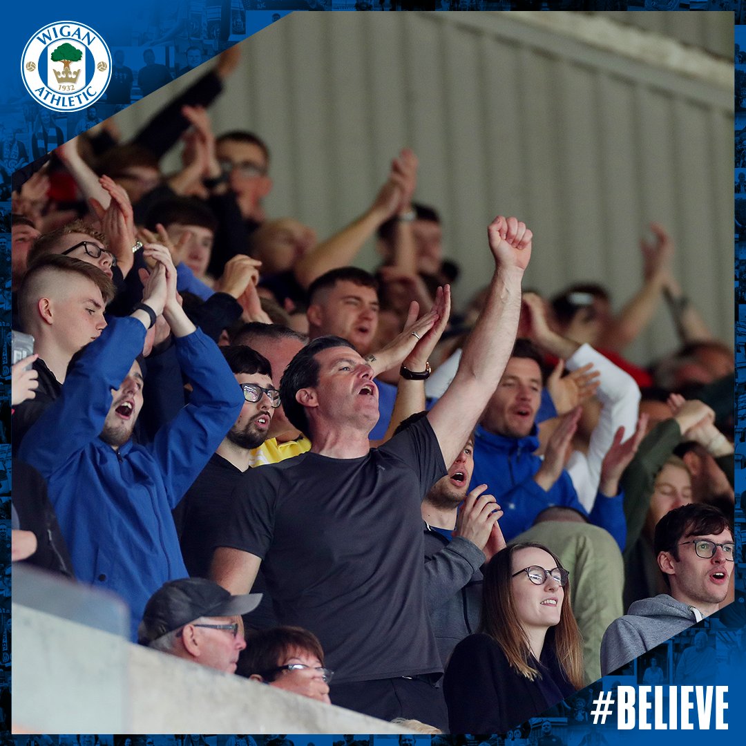 LaticsOfficial's tweet photo. 👏🏼 Whether you are on your way to Shrewsbury, part of the thousands at our DW Beamback, or following from home today - thank you!

Your support has been magnificent all season - be loud and proud behind the lads one more time this afternoon! 👊🏼

#wafc 🔵⚪️ #BELIEVE https://t.co/L90FQIZtu2